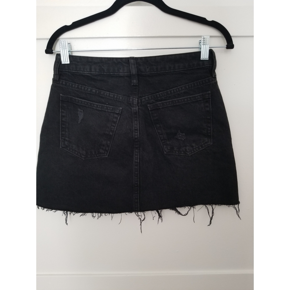 We the Free— Free People Denim A-line skirt in black - Picture 8 of 10